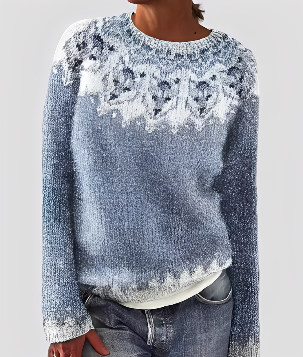 Christal - Moderní, volně padnoucí vlněný svetr pro ženy