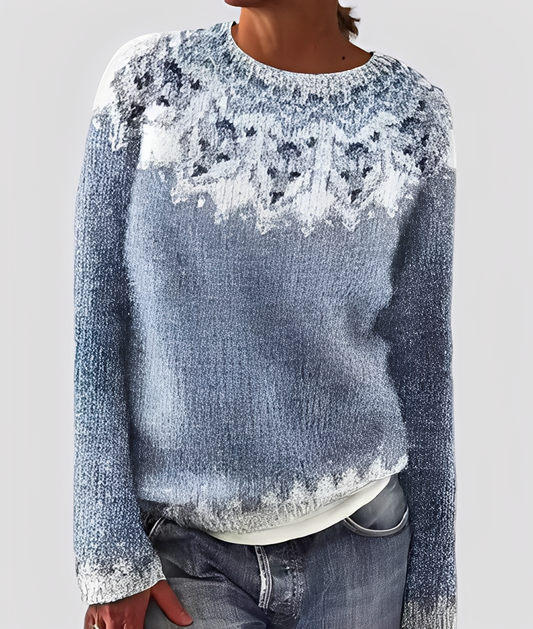 Christal - Moderní, volně padnoucí vlněný svetr pro ženy