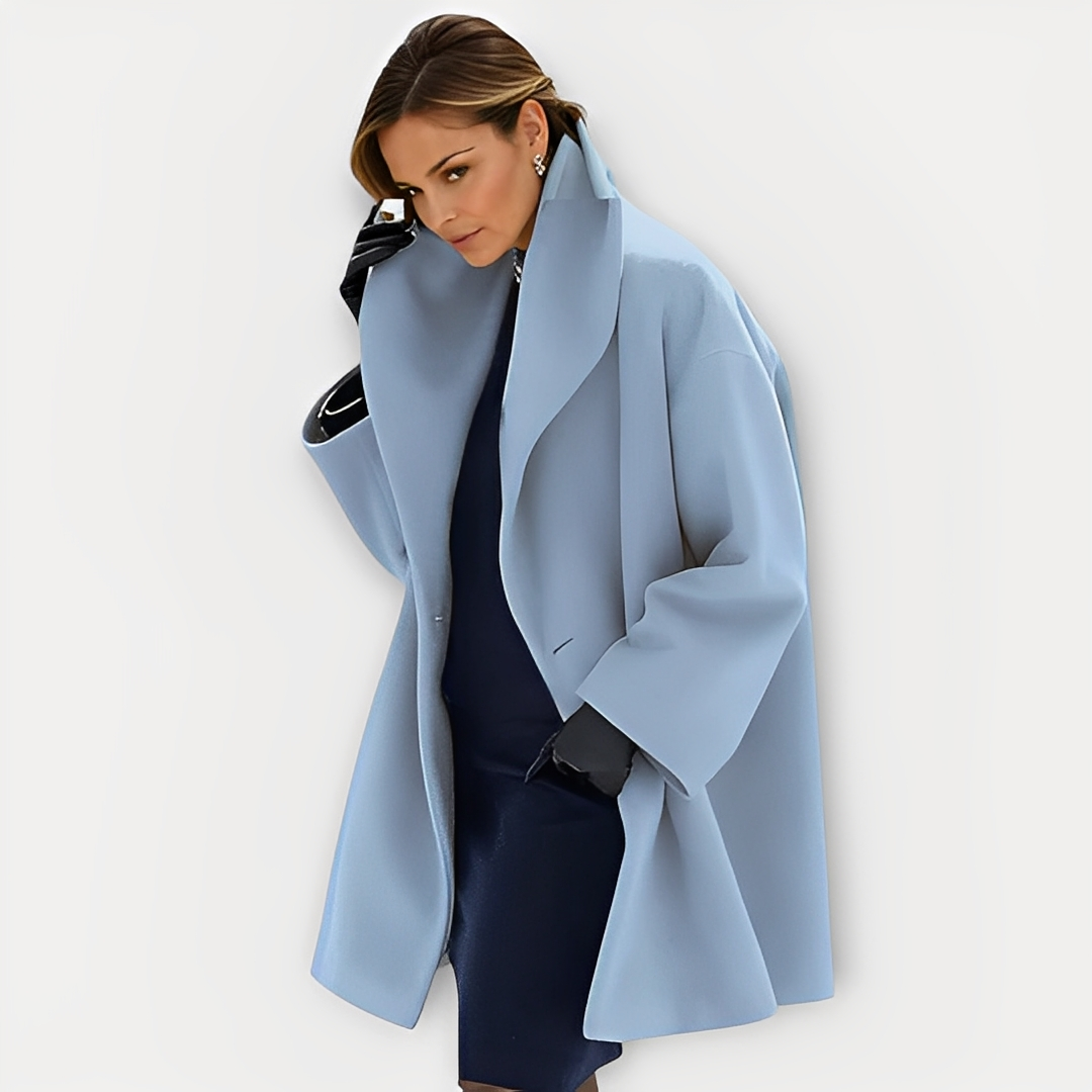 Laurette - Zimní oversize kabát s širokým límcem pro ženy