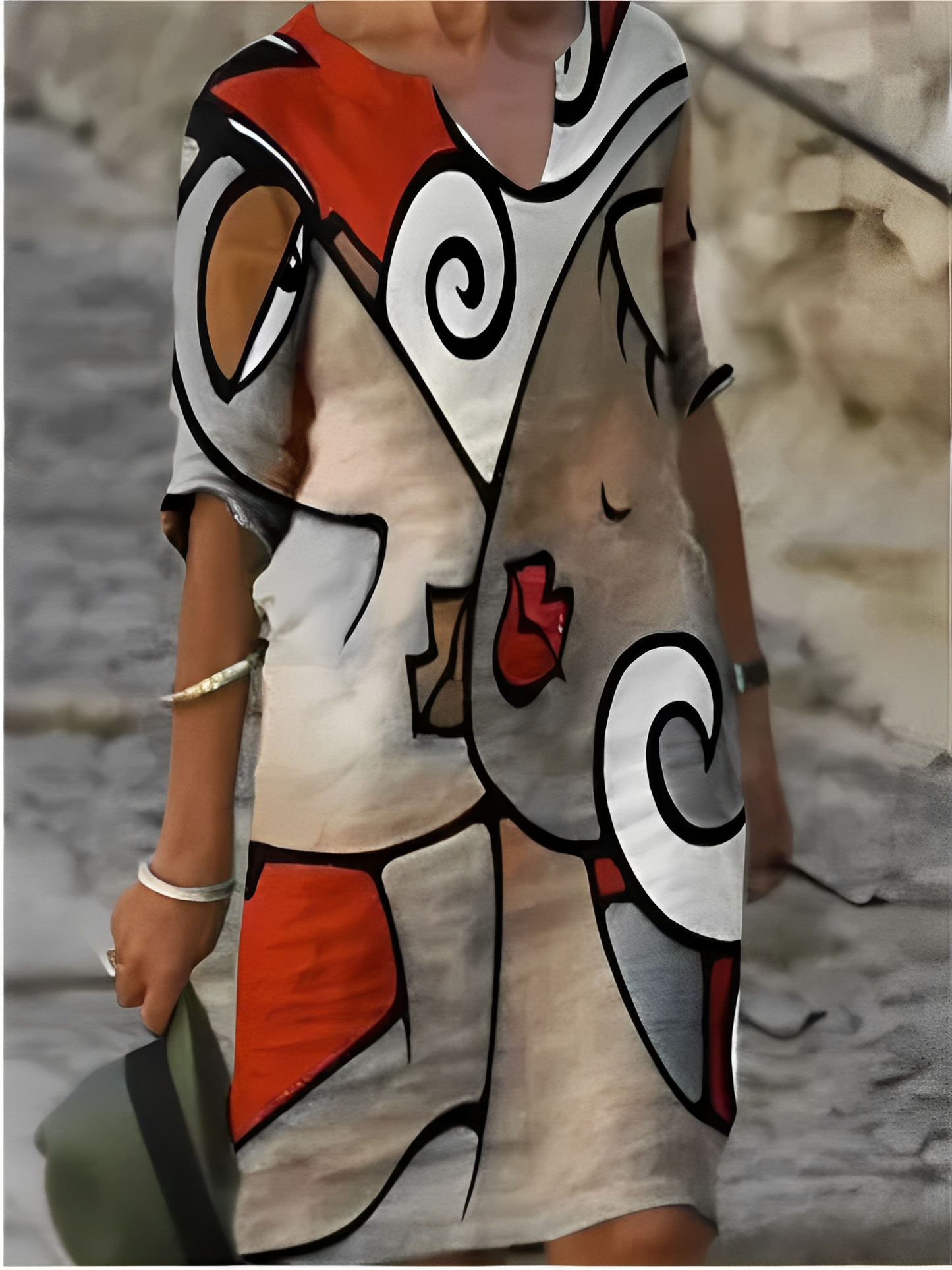 Malia – Mini šaty s grafickým vzorem