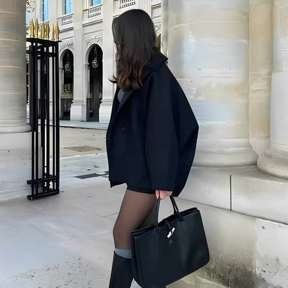 Rosalee - Stylový krátký vlněný kabát pro ženy