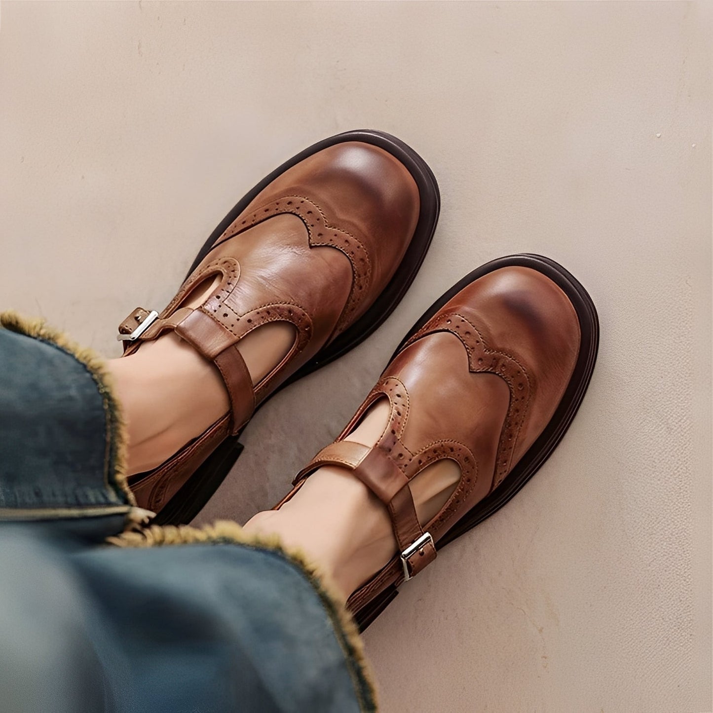 Marley - Stylové ploché kožené dámské boty