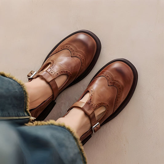 Marley - Stylové ploché kožené dámské boty