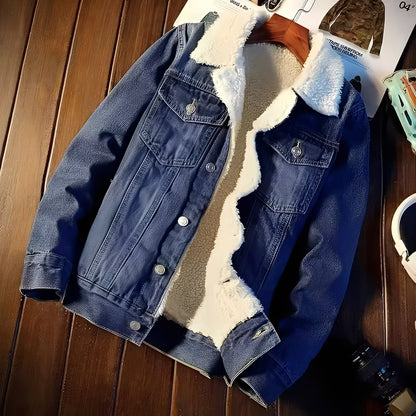 Robbie - Tradiční denim-fleece bunda pro muže