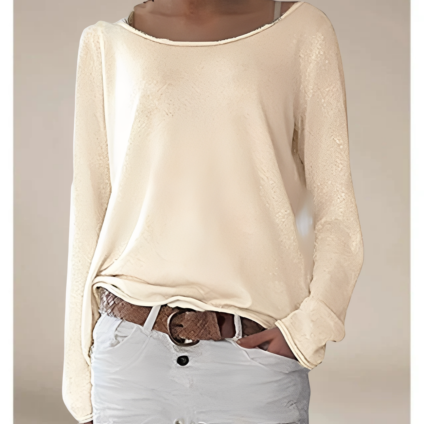 Alexa – Svetr s tenkým úpletem a kulatým výstřihem