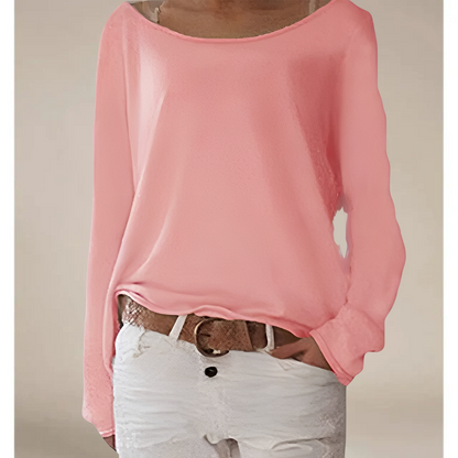 Alexa – Svetr s tenkým úpletem a kulatým výstřihem