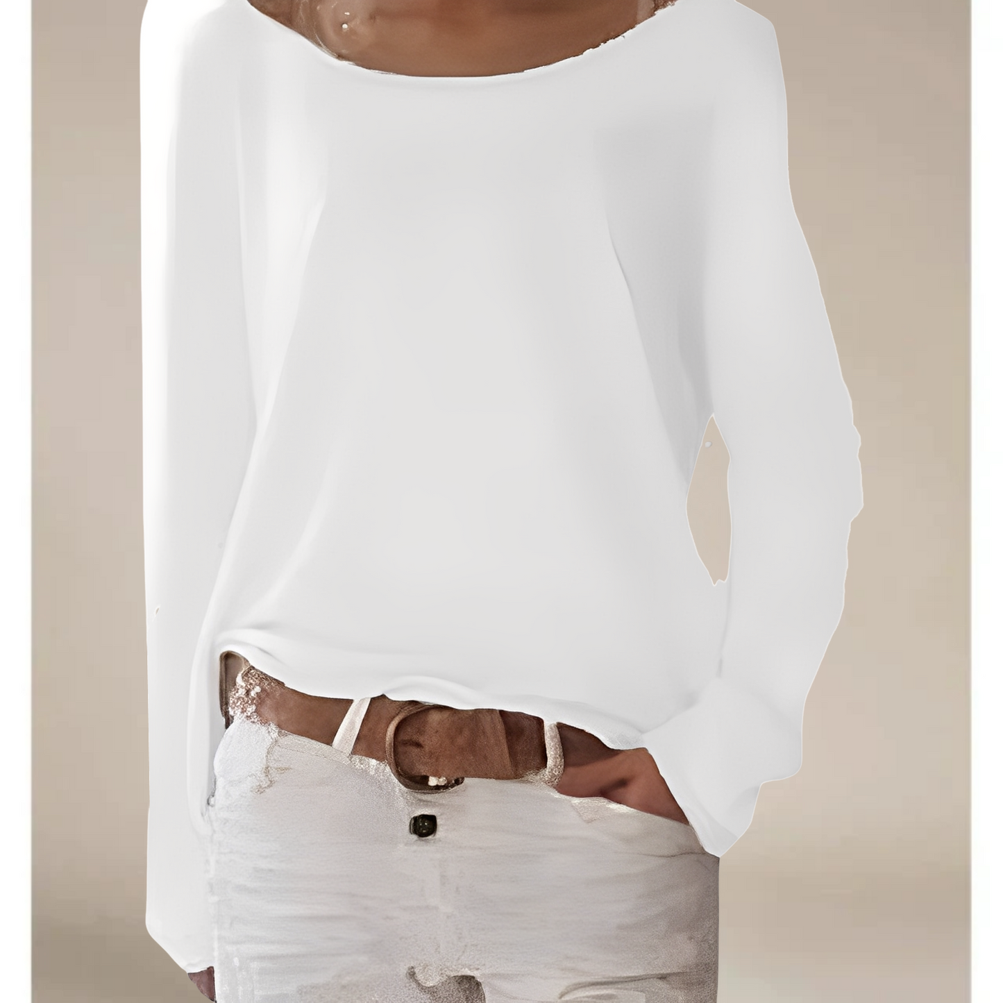 Alexa – Svetr s tenkým úpletem a kulatým výstřihem