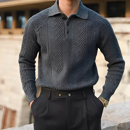 Darius – Svetr s Pletenými Dlouhými Rukávy