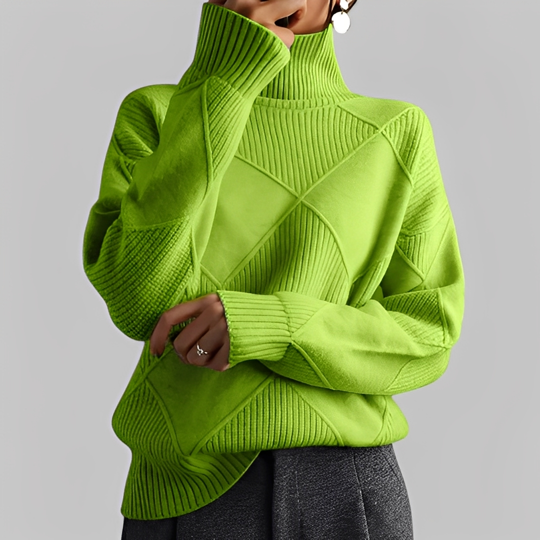 Mariette - Svetr s rolákem oversize zimní pro ženy