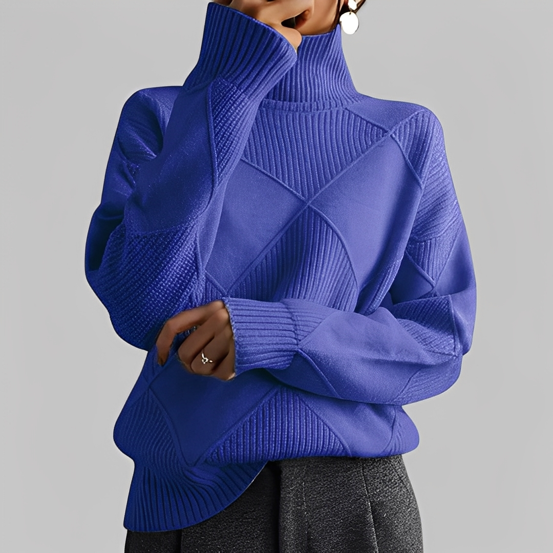 Mariette - Svetr s rolákem oversize zimní pro ženy