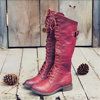 Désirée - Elegantní vysoké šněrovací kotníkové boty pro ženy